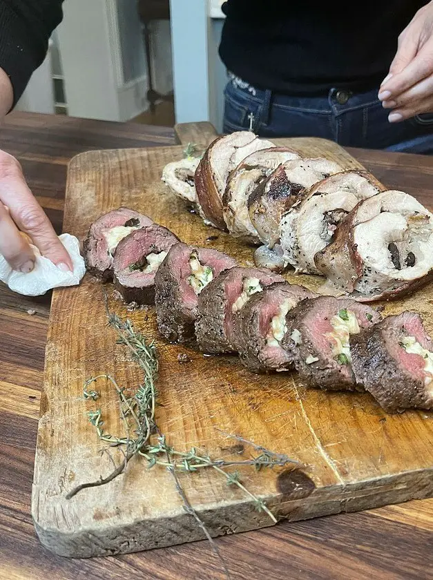 Stuffed Turkey Breast with White Wine Gravy