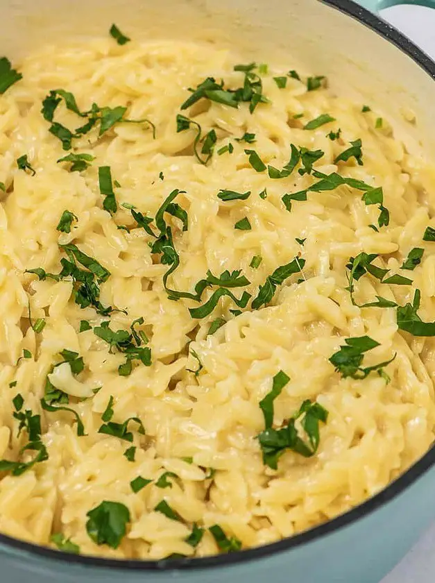 Cheesy Orzo Risotto