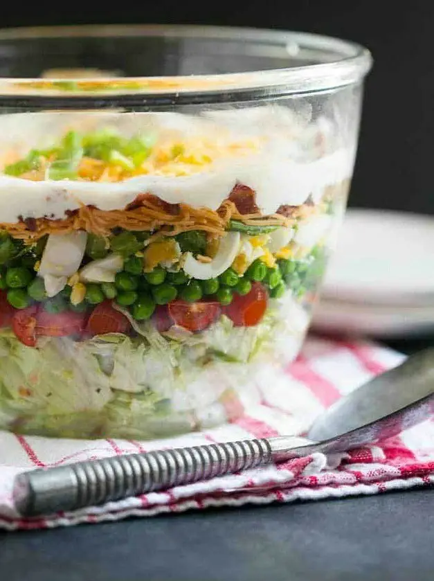 Traditional Seven Layer Salad