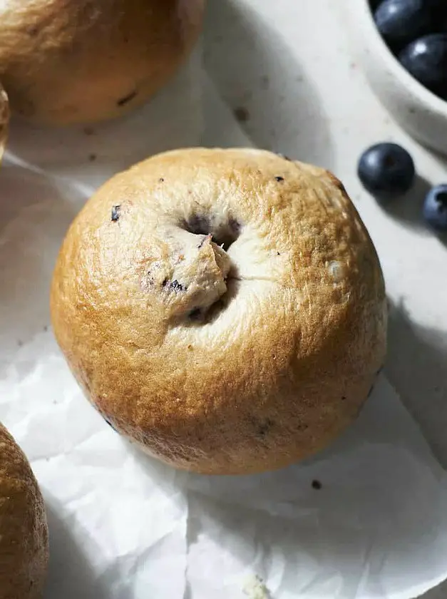 Sourdough Discard Blueberry Bagels