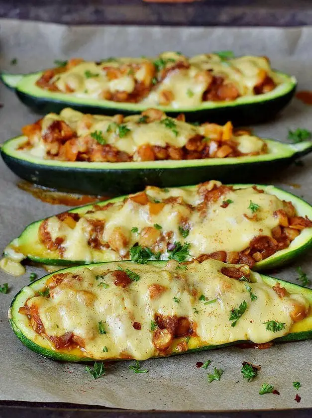 Vegan Stuffed Zucchini