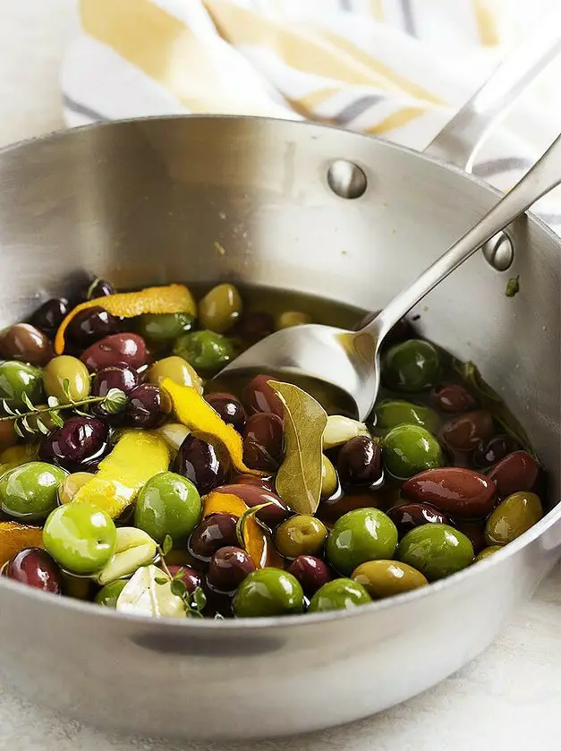 Italian Marinated Olives with Citrus and Herbs