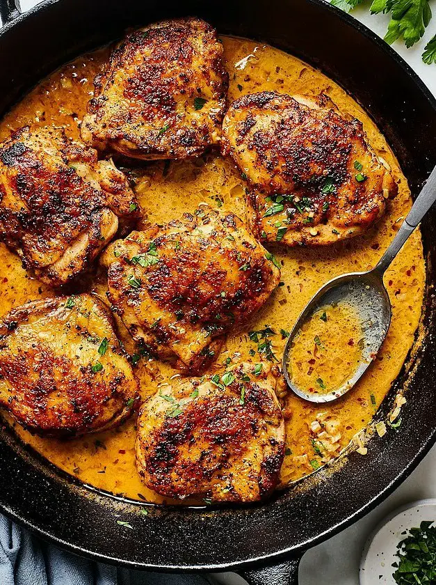 Easy Skillet Chicken Thighs