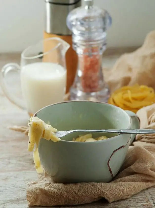 Microwave Fettuccine Alfredo Mug for One