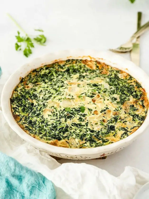 Spinach Crustless Quiche