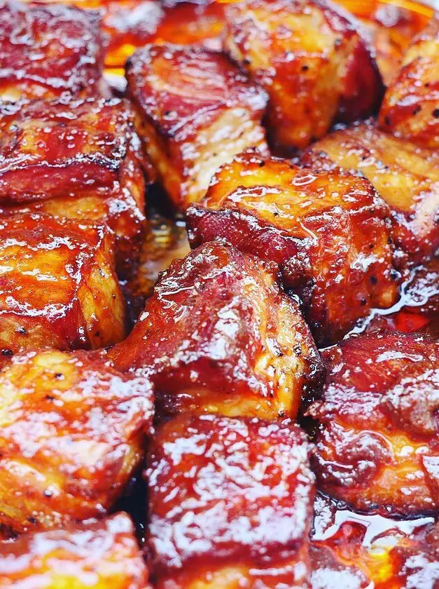 Low Carb Char Siu Pork Belly Burnt Ends