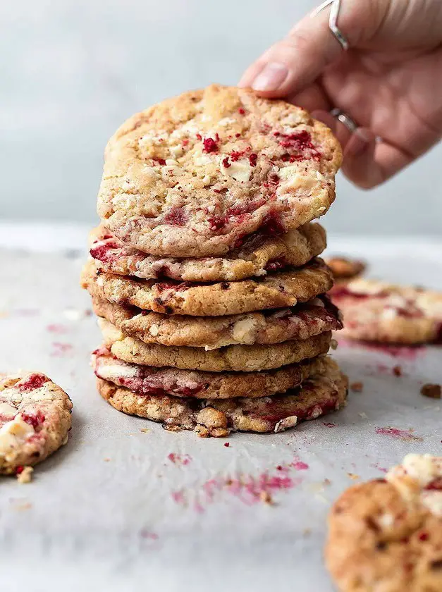 White Chocolate and Raspberry Cookies