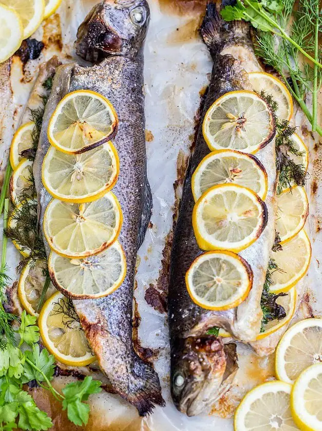 Lemon-Herb Baked Trout