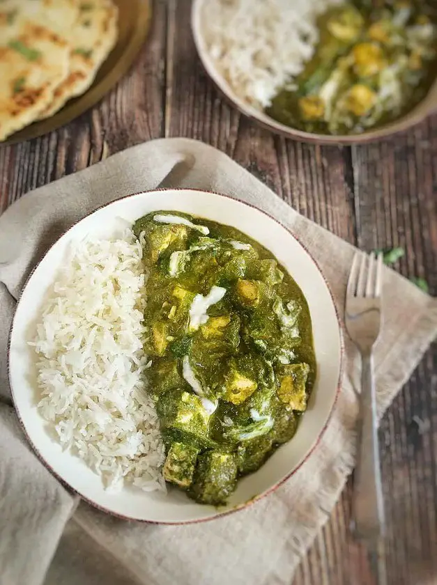 Vegan Palak Paneer with Tofu