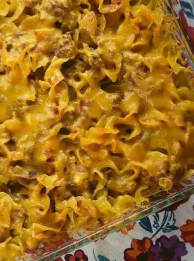 Ground Beef and Noodles Bake