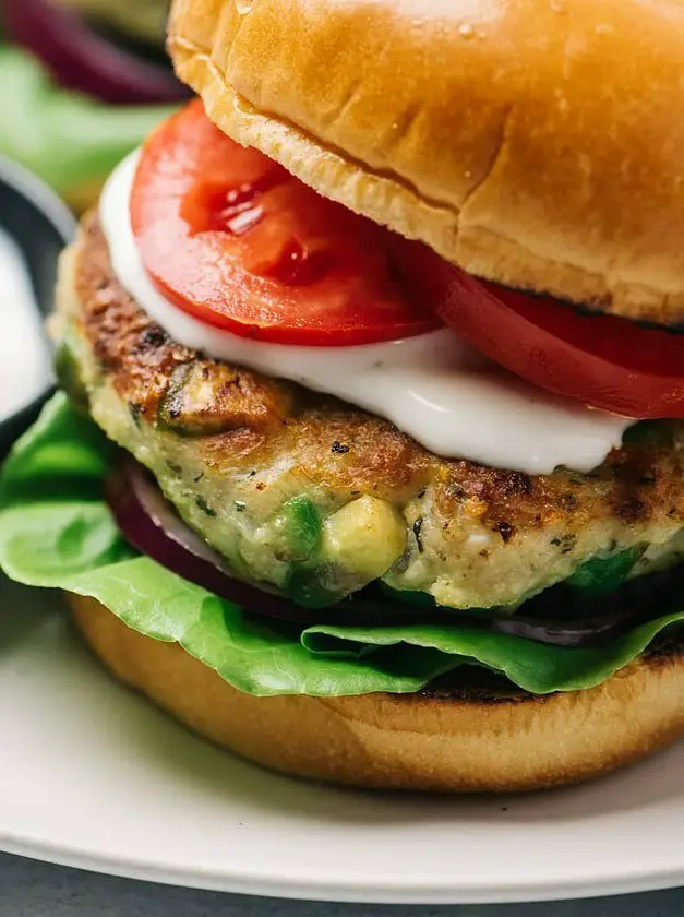 Avocado Ranch Chicken Burgers