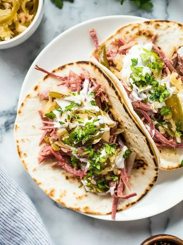 Slow Cooker Corned Beef Tacos