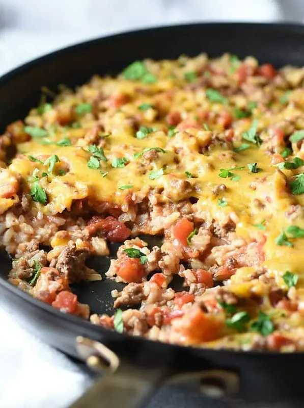 Cheesy Mexican Rice Skillet