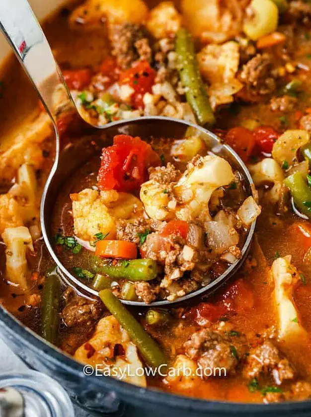 Low Carb Hamburger Soup