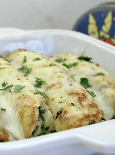 Chicken Florentine Crepes