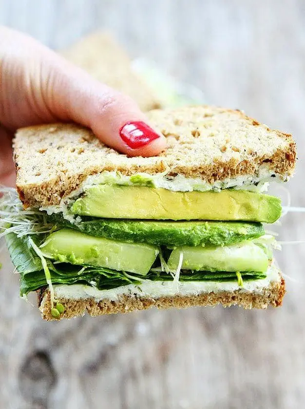 Cucumber and Avocado Sandwich