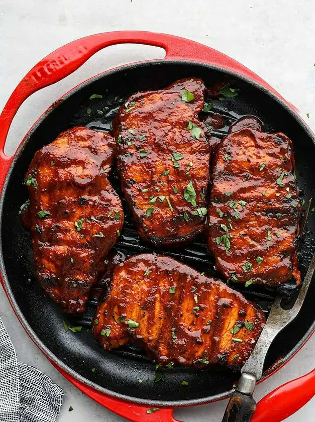 Grilled BBQ Pork Chops