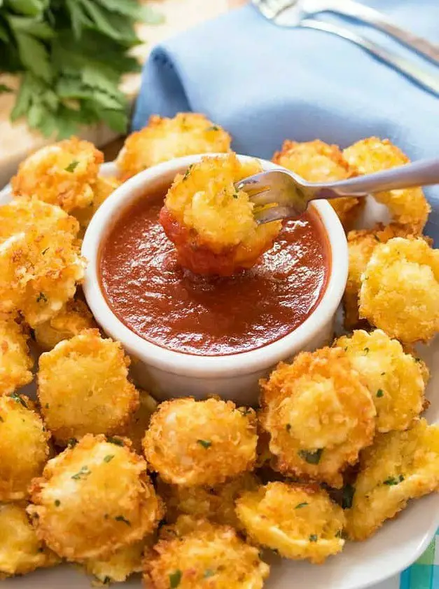 Parmesan Crusted Tortellini Bites