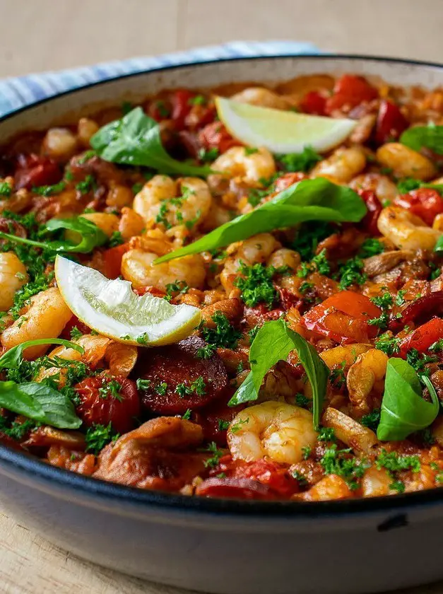 Chicken, Prawn and Chorizo Paella