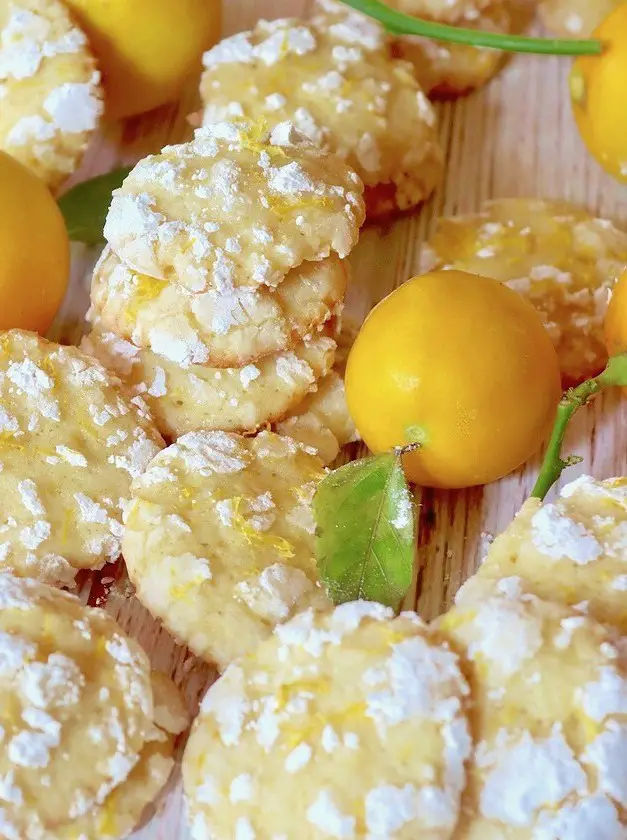 Meyer Lemon Crinkle Cookies