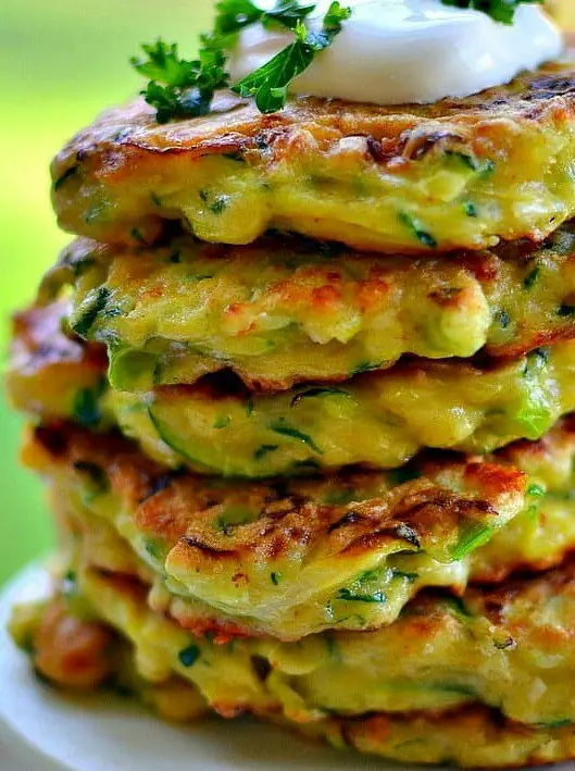 Crispy Cheesy Zucchini Fritters