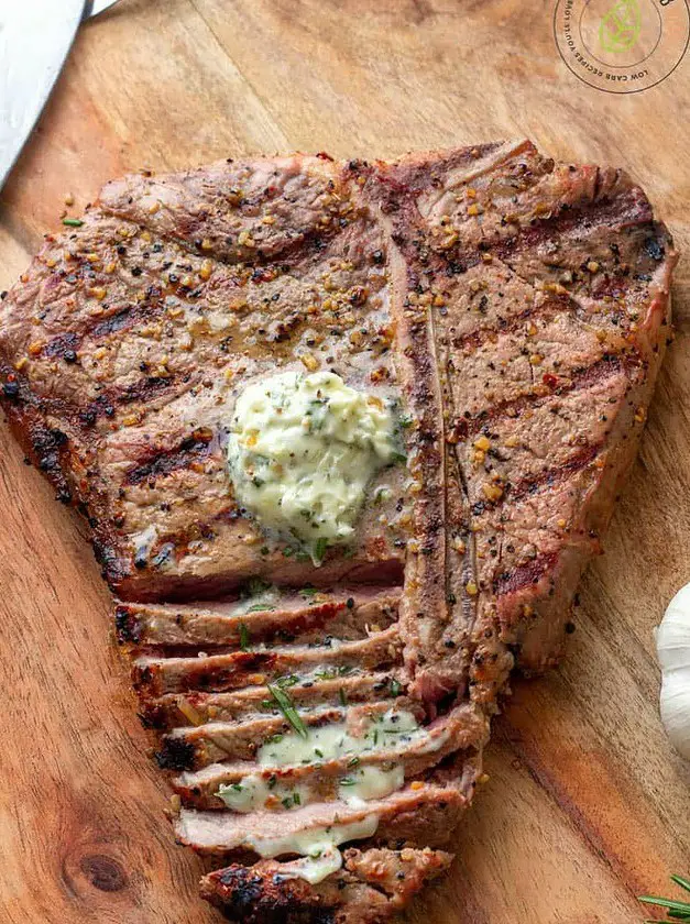 Grilled Steak with Rosemary Garlic Butter