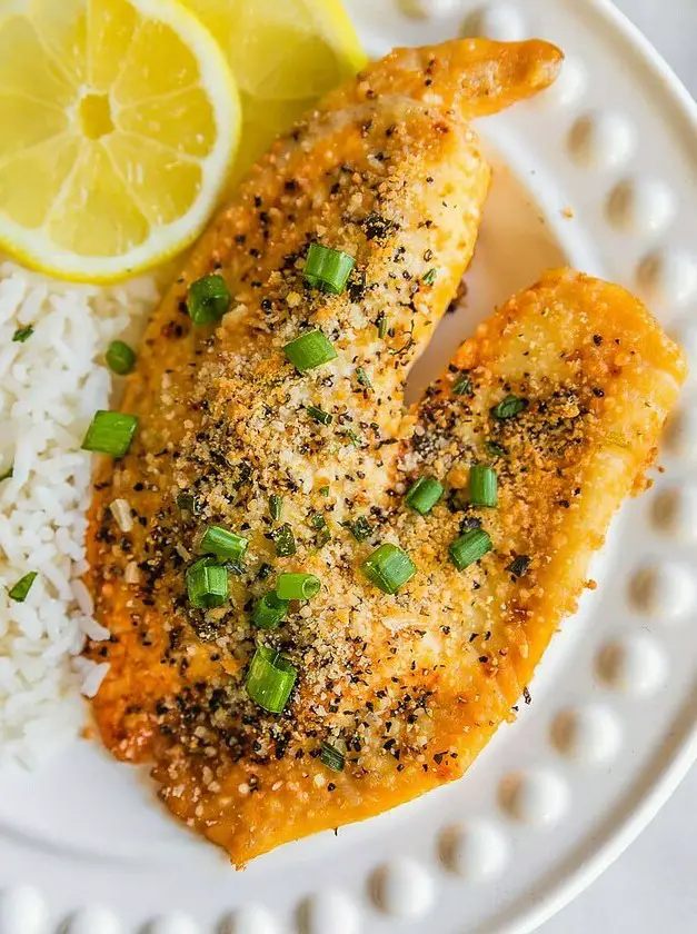 Parmesan Crusted Lemon Pepper Tilapia