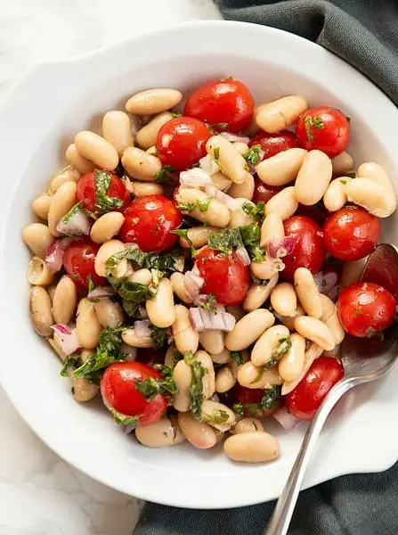 Tomato and White Bean Salad with Basil