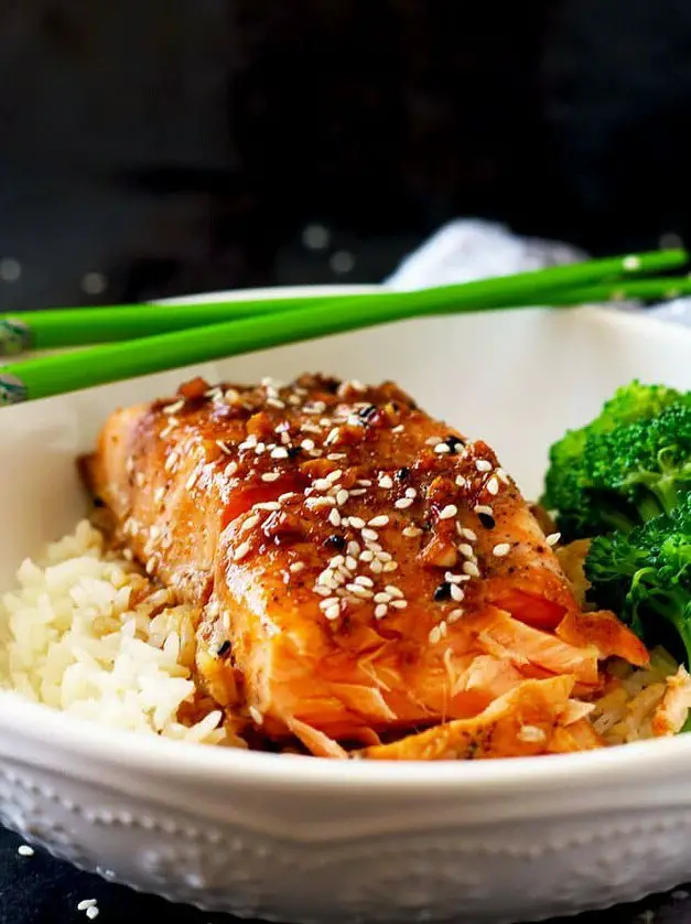 Asian Salmon with Honey Ginger Glaze