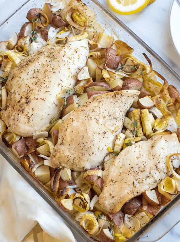 Healthy Chicken Leek and Potato Bake