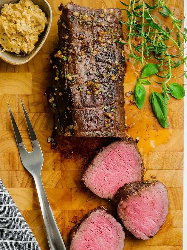 Roast Beef Tenderloin with Herb Butter