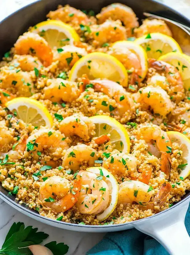 Garlic Shrimp with Quinoa