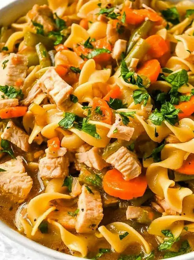 Instant Pot Turkey Noodle Soup