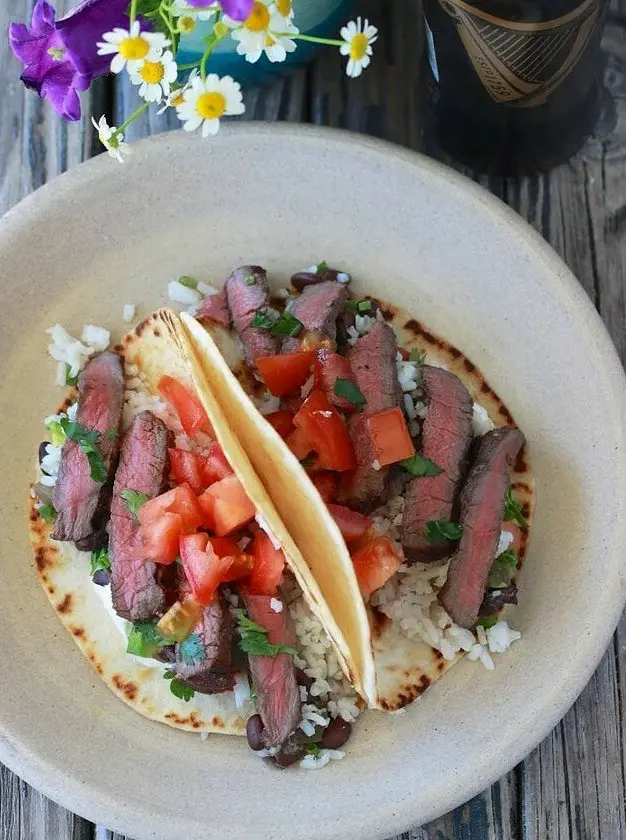 Spicy Tequila Elk Steak Fajitas