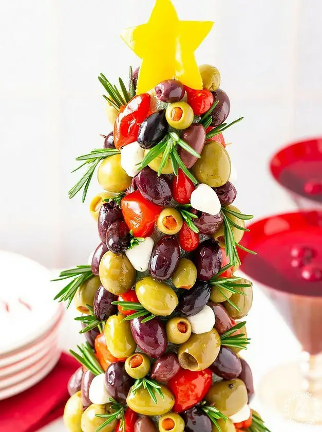 Olive Christmas Tree Appetizer