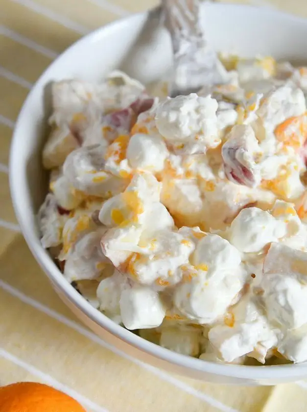 Tropical Fruit Salad with Whipped Cream