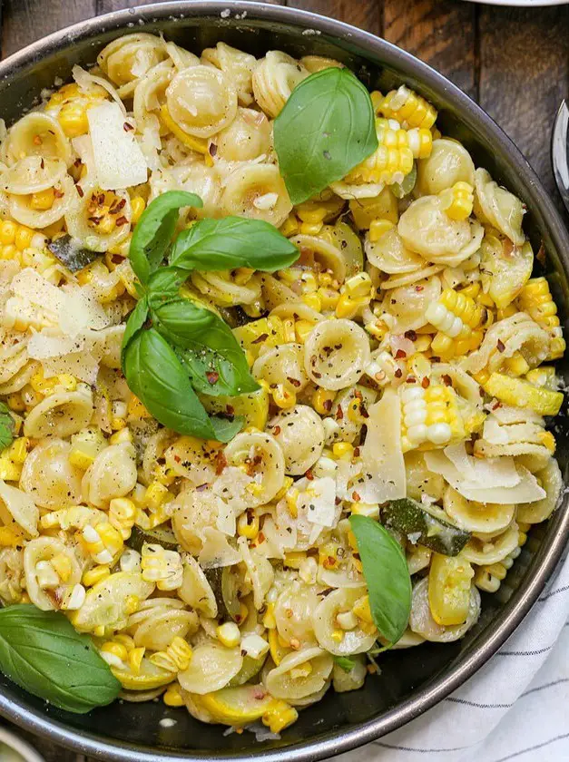 Summer Pasta with Zucchini, Squash and Corn