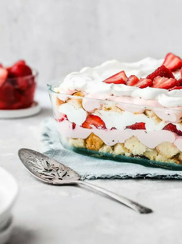 Strawberry Punch Bowl Cake