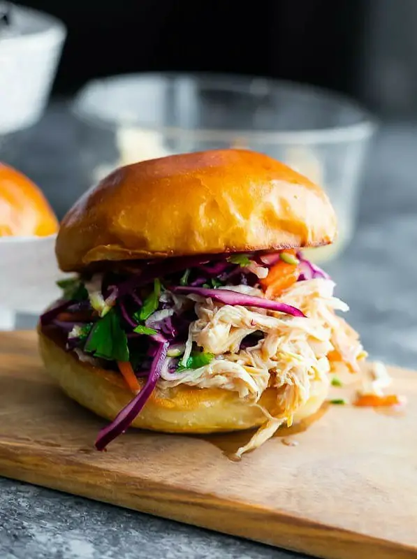 Honey Lime Shredded Chicken Sandwiches