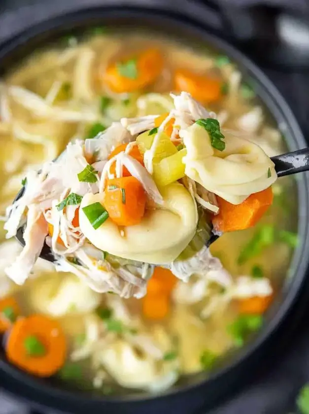 Rotisserie Chicken Soup with Tortellini