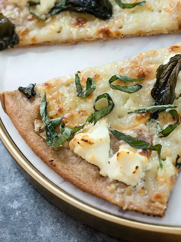 Basil and Garlic Olive Oil Pizza