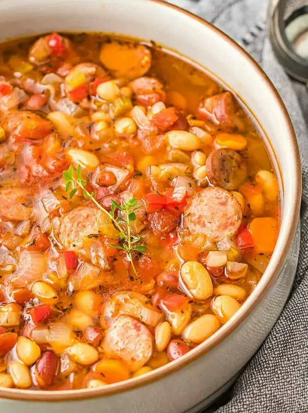 Slow Cooker Sausage Bean Soup