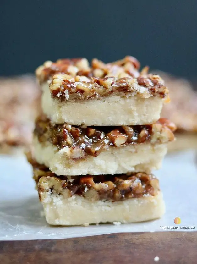 Salted Caramel & Pecan Vegan Shortbread Bars