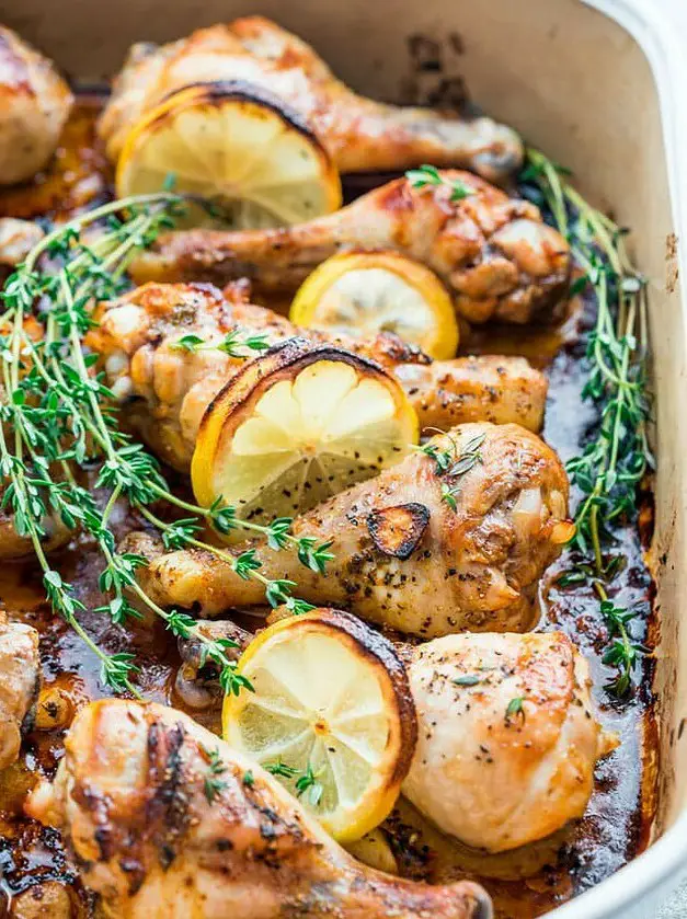 Lemon Garlic Roasted Chicken Legs