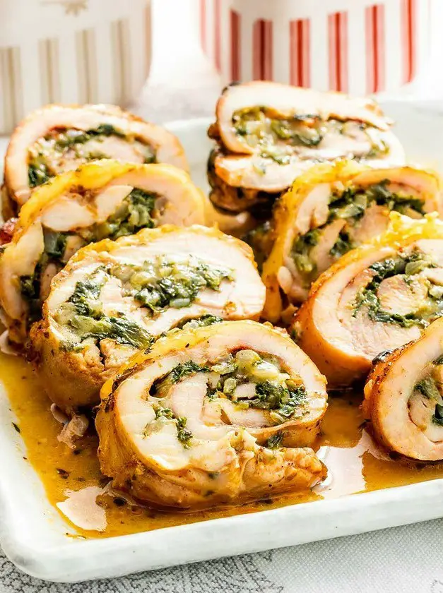 Spinach and Swiss Cheese Stuffed Chicken Thighs