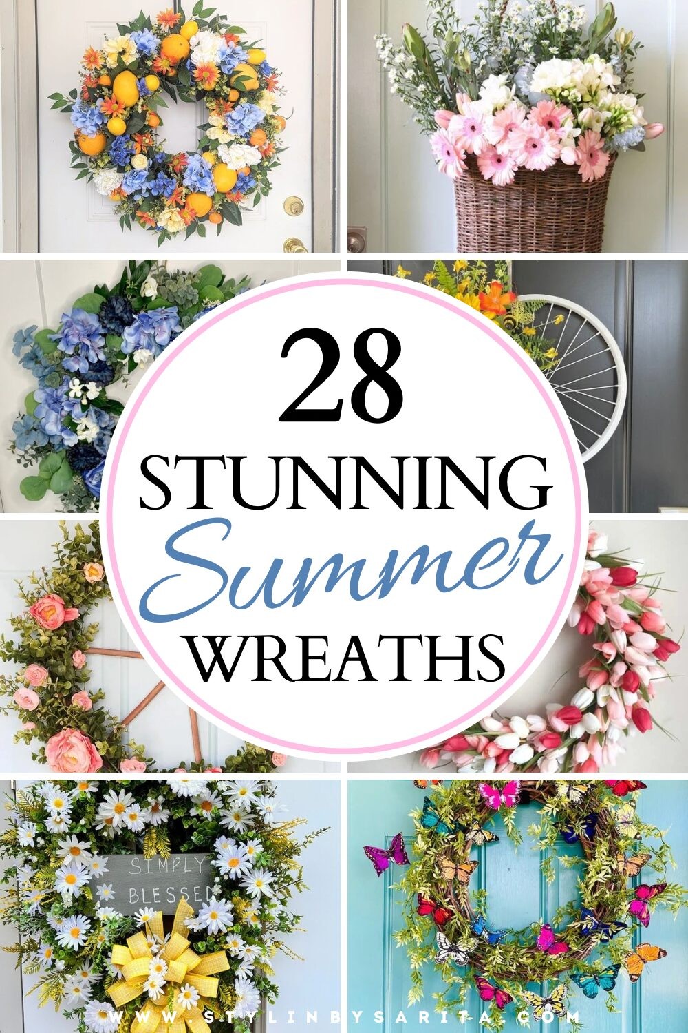 28 STUNNING SUMMER WREATHS TO GREET YOUR GUESTS