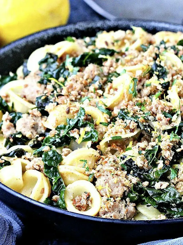 Orecchiette Pasta with Sausage and Kale