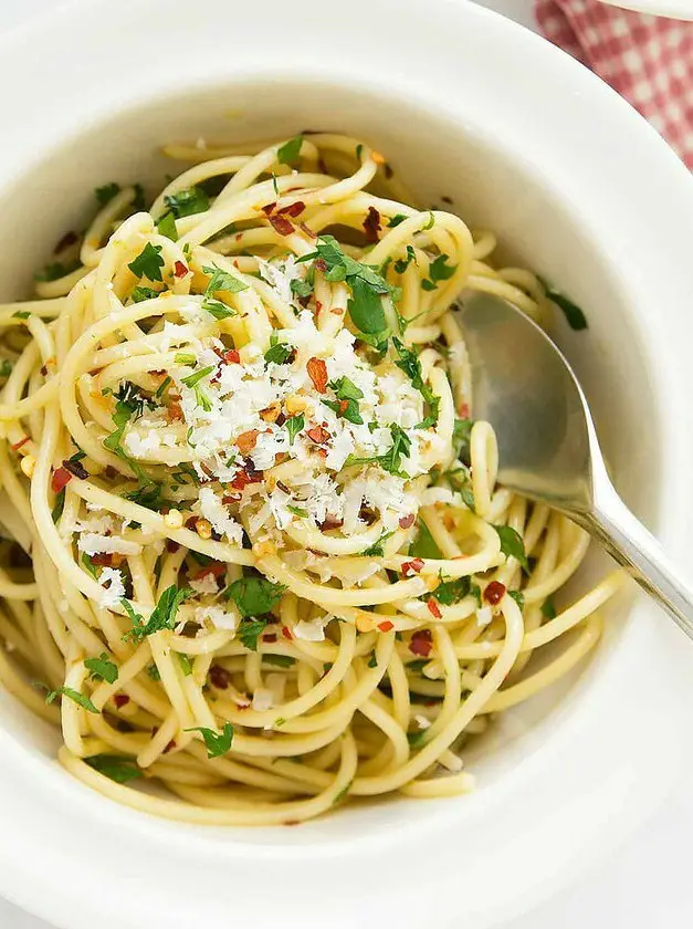 Spaghetti with Garlic and Olive Oil