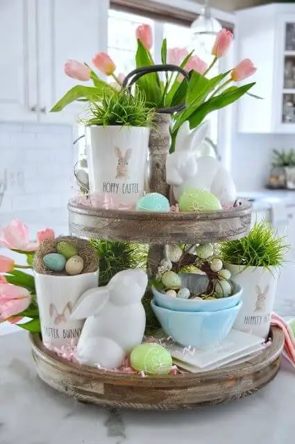 2-TIERED EASTER TRAY