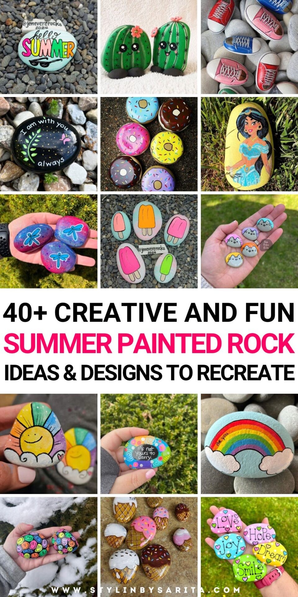 40+ BEST ROCK PAINTING IDEAS FOR SUMMER